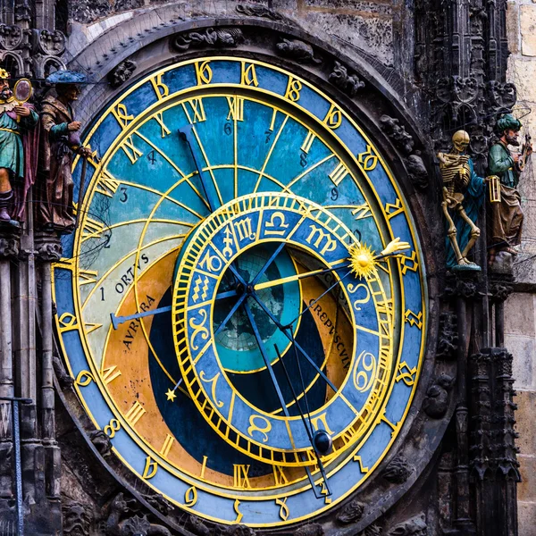 Détail de l'horloge astronomique de Prague (Orloj) dans la vieille ville de Prague — Photo