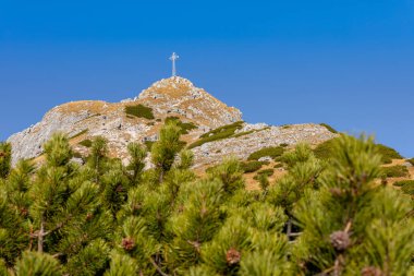 Giewont zirvesi - Polonya dağı, Tatra Dağları ve Zakopane, Tatras, Polonya 'nın simgesi.