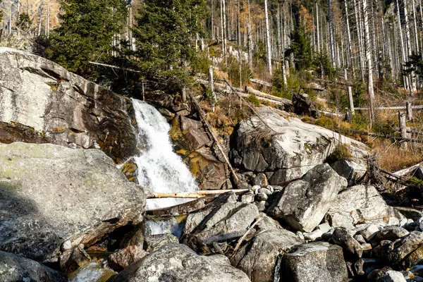 Slowakei Schöne Herbstlandschaft Der Hohen Tatra Trekking Zum Lomnitzer Gipfel — Stockfoto