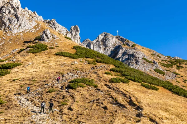 波兰Tatras的Giewont峰光山 Tatra山和Zakopane山的缩影 — 图库照片