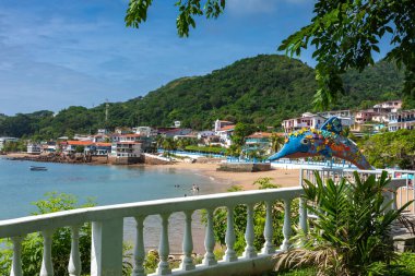 Taboga Adası. Panama City, Panama yakınlarındaki Pasifik 'teki tropik ada.