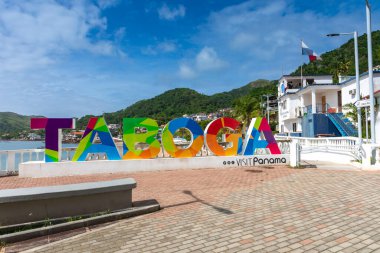 Taboga Adası. Panama City, Panama yakınlarındaki Pasifik 'teki tropik ada.