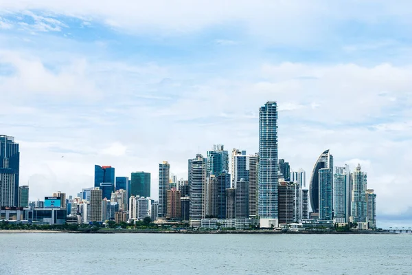 Rascacielos Ciudad Panamá Horizonte Sobre Fondo Destino Turístico Popular Centroamérica — Foto de Stock