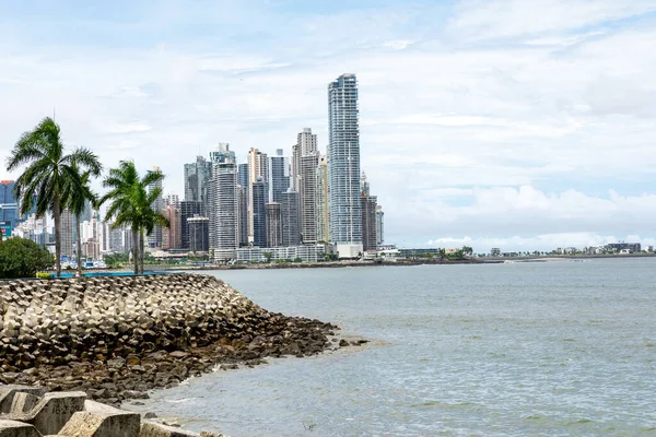 Wolkenkratzer Panama City Skyline Hintergrund Beliebtes Touristenziel Mittelamerika — Stockfoto