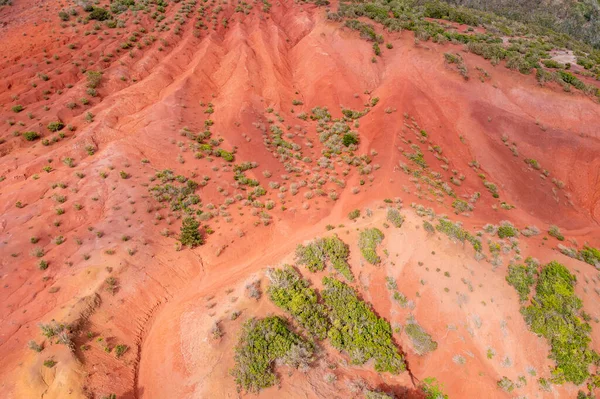 Gomera Canary Islands Aerial View Erosion Landscape Red Soil North — Stock Photo, Image