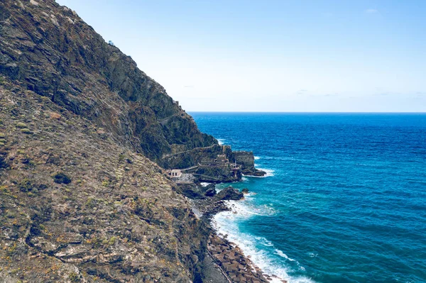 Gomera Foto Aérea Del Puerto Deportivo Ciudad San Sebastián Gomera — Foto de Stock