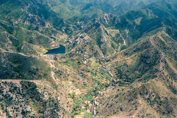 Vallehermoso Uppifrån Gomera Kanarieöarna — Stockfoto