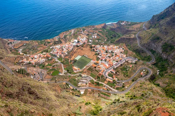 Vallehermoso Von Oben Gomera Kanarische Inseln — Stockfoto