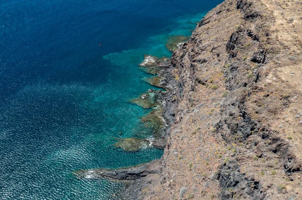 Top View Blue Frothy Sea Surface Shot Drone — Fotografia de Stock