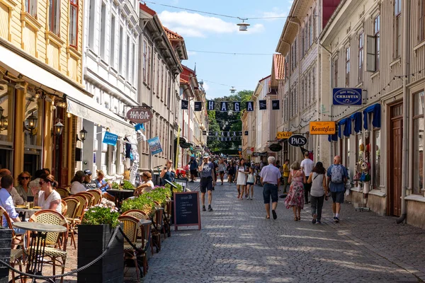 Gothenburg Schweden Juli 2021 Haga Viertel Sommer Beliebtes Touristenziel Göteborg — Stockfoto