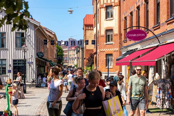 Gothenburg Suécia Julho 2021 Bairro Haga Horário Verão Destino Turístico — Fotografia de Stock