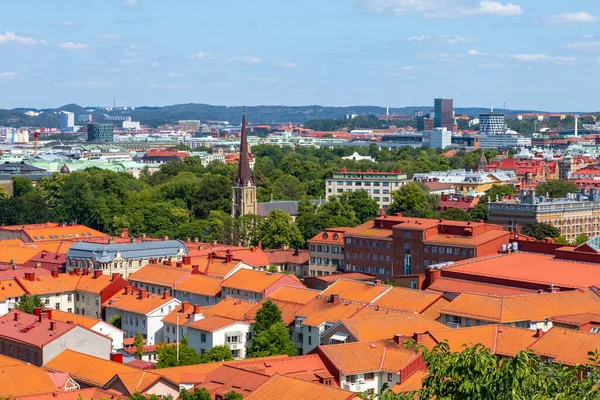 Ciudad Gotemburgo Suecia Vista Aérea Del Distrito Haga Casco Antiguo — Foto de Stock