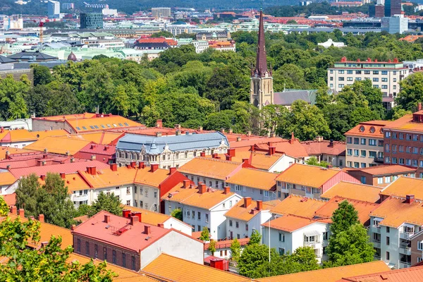 Město Göteborgu Švédsku Letecký Pohled Čtvrť Haga Staré Město Gothenburg — Stock fotografie