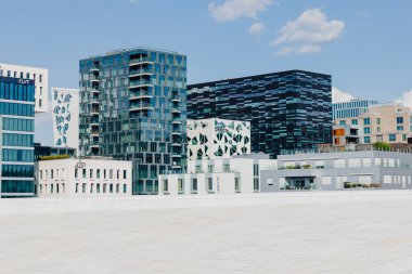 OSLO, NORway - 25 Temmuz: Oslo, Norveç 'in Modern Mimarisi. 