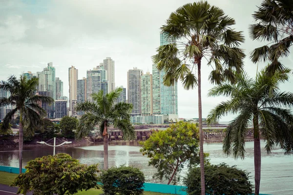 Skyline Moderno Ciudad Panamá Panamá — Foto de Stock