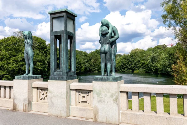 Sculptures Vigeland Frogner Park Oslo Norway — Stockfoto