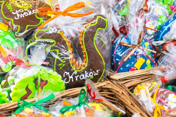 Cabane Gâteaux Biscuits Dans Marché Noël Traditionnel — Photo