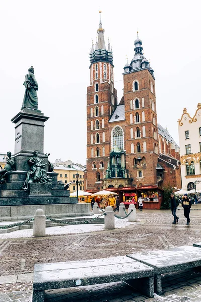Cracow Πολωνια Δεκεμβριου 2021 Παραδοσιακή Αγορά Στην Κεντρική Πλατεία Αγοράς — Φωτογραφία Αρχείου