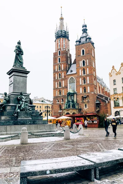 Cracow Pologne Décembre 2021 Marché Rue Traditionnel Sur Place Marché — Photo