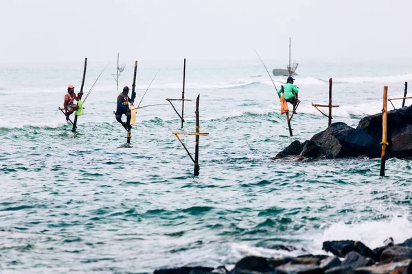 Sri Lanka Stlit Fisherman — Foto Stock