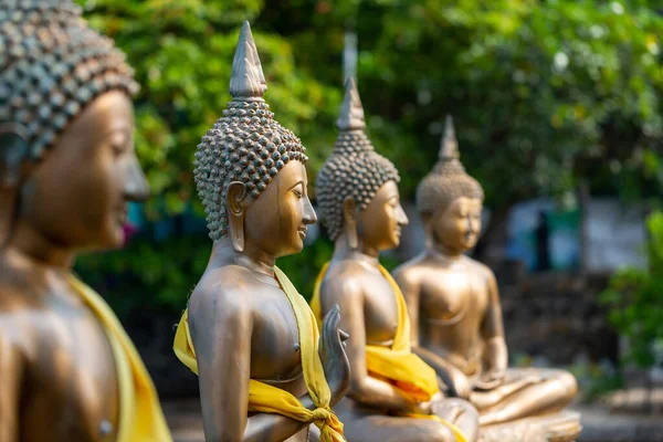 Statue Buddha Nel Tempio Seema Malaka Colombo Sri Lanka — Foto Stock