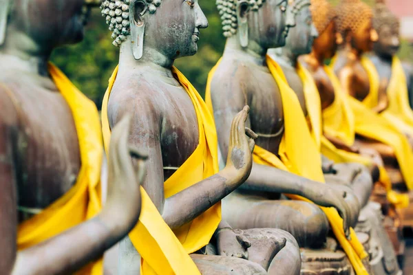 Posągów Buddy Świątyni Malaka Seema Colombo Sri Lanka — Zdjęcie stockowe
