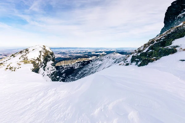 Tatra Mountians Winter Uitzicht Witte Besneeuwde Toppen Ijzige Winterbergen Kasprowy — Stockfoto