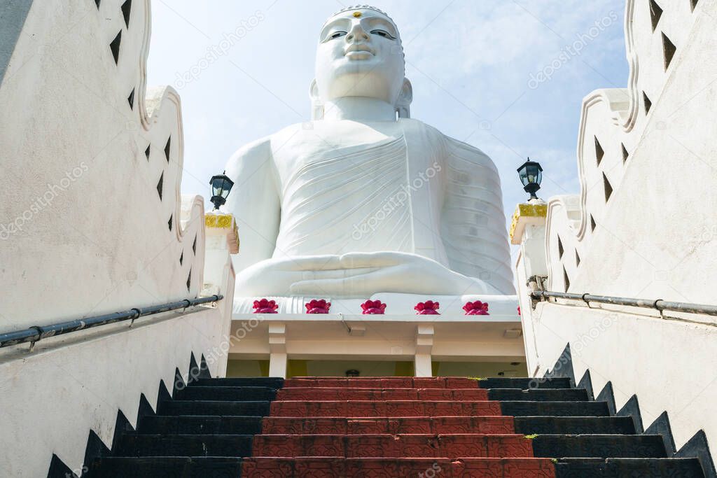 Bahirawakanda Sri Maha Bodhi temple in Kandy, Sri Lanka. 