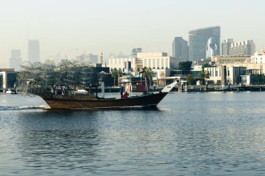Dubai Bay Creek, Deira Eski Kasabası. Birleşik Arap Emirlikleri. Orta Doğu. 