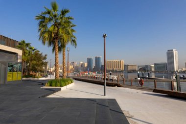 Bay Creek 'in modern bölümü, Dubai Deira Eski Kasabası. Birleşik Arap Emirlikleri. Orta Doğu. 