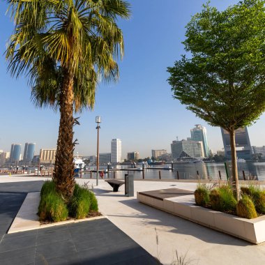 Bay Creek 'in modern bölümü, Dubai Deira Eski Kasabası. Birleşik Arap Emirlikleri. Orta Doğu. 