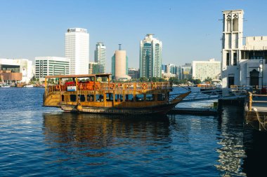 Al Seef Geleneksel Arap Bölgesi Mimarisi. Dubai Deira Eski Kasabası. Birleşik Arap Emirlikleri. Orta Doğu. 