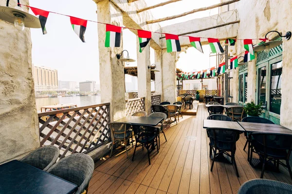 Restaurante Estilo Árabe Tradicional Dubai Deira Old Town Emiratos Árabes — Foto de Stock