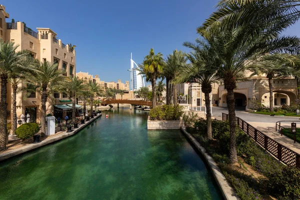 아랍의 관점에서는 Madinat Jumeirah 수있다 아랍의 아랍에미리트 — 스톡 사진