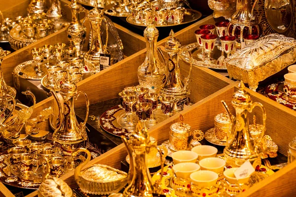 Obchod Suvenýry Dubai Grand Souk Tradiční Bazar Arabského Stylu Dubaji — Stock fotografie