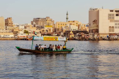 Al Seef Geleneksel Arap Bölgesi Mimarisi. Dubai Deira Eski Kasabası. Birleşik Arap Emirlikleri. Orta Doğu. 