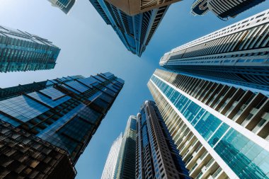 Dubai Marina 'nın modern gökdelenleri, Birleşik Arap Emirlikleri.