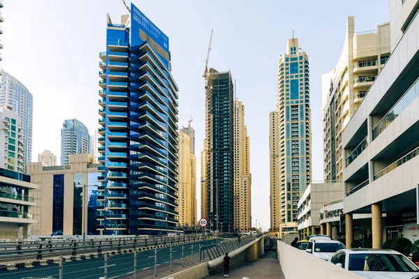 Arranha Céus Modernos Dubai Marina Emirados Árabes Unidos — Fotografia de Stock