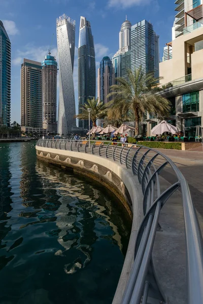 Rascacielos Modernos Dubai Marina Emiratos Árabes Unidos —  Fotos de Stock