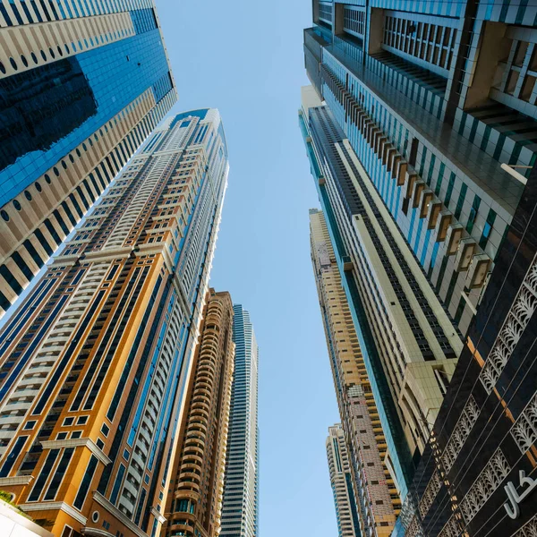 Modern Felhőkarcolók Dubai Marina Egyesült Arab Emírségek — Stock Fotó