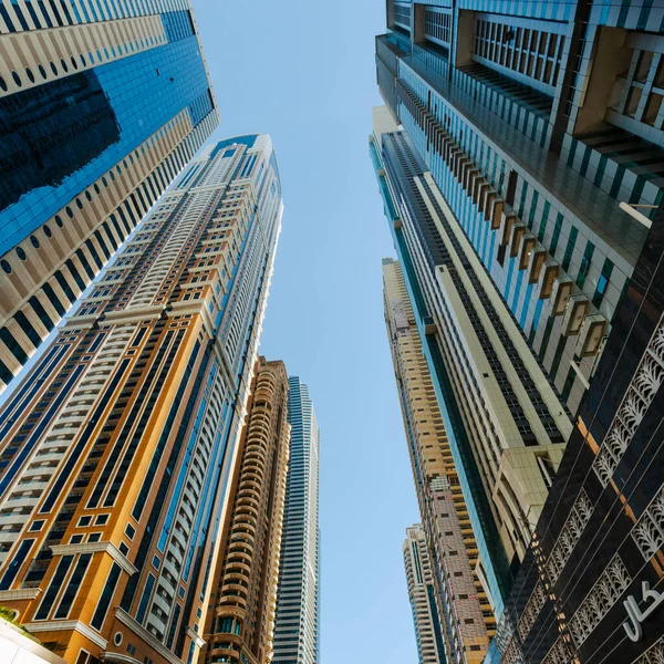 Arranha Céus Modernos Dubai Marina Emirados Árabes Unidos — Fotografia de Stock