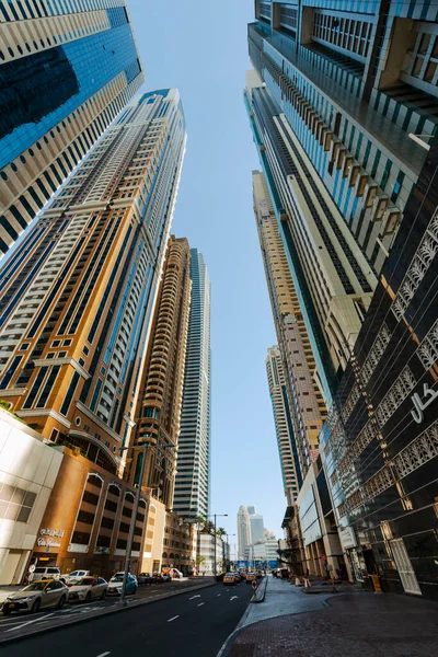 Arranha Céus Modernos Dubai Marina Emirados Árabes Unidos — Fotografia de Stock