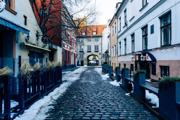 Porta Svedese Nella Città Vecchia Riga Architettura Gotica Medievale Riga — Foto Stock