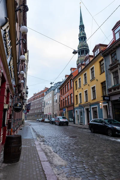 Staré Město Riga Středověká Gotická Architektura Riga Hlavní Město Lotyšska — Stock fotografie