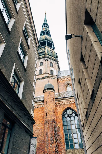 Riga Eski Kasabası Orta Çağ Gotik Mimarisi Riga Letonya Nın — Stok fotoğraf