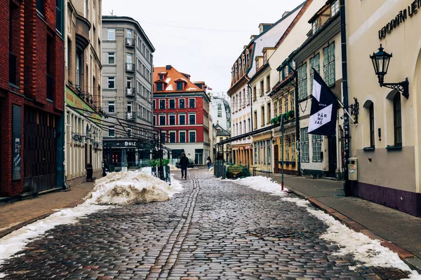 Vieille Ville Riga Architecture Gothique Médiévale Riga Capitale Lettonie Pays — Photo
