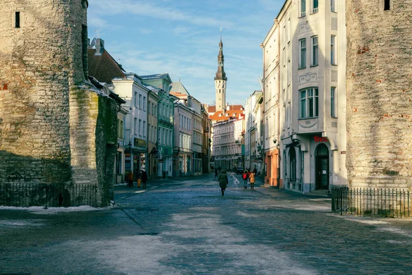 Casco Antiguo Tallin Arquitectura Gótica Medieval Tallin Capital Estonia Países — Foto de Stock