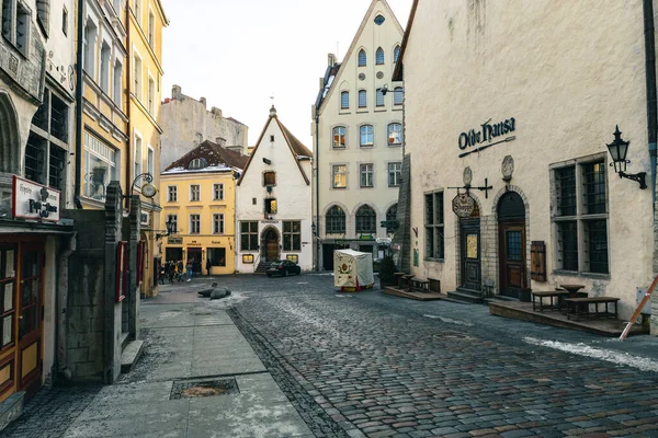 Casco Antiguo Tallin Arquitectura Gótica Medieval Tallin Capital Estonia Países — Foto de Stock