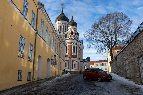 Cidade Velha Tallin Alexander Nevsky Cathedral Tallin Capital Estônia Estados — Fotografia de Stock