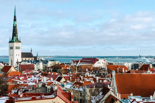Старе Місто Талліна Середньовічна Готична Архітектура Таллін Столиця Естонії Балтійські — стокове фото